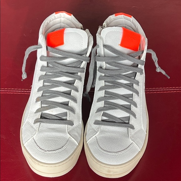 P448 Skate Recycled White Orange High Women's Size 39 or 8.5 - Picture 2 of 9